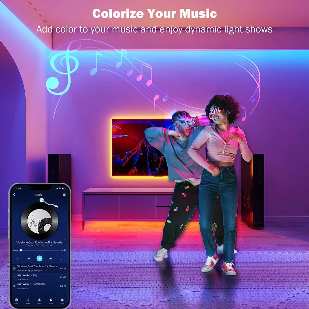 Diody na wstążce LED 5050 RGB APP Bluetooth WiFi USB elastyczne światła zmiana kolorów 30LED/metr 5V wstążka dioda pokój podświetlenie TV