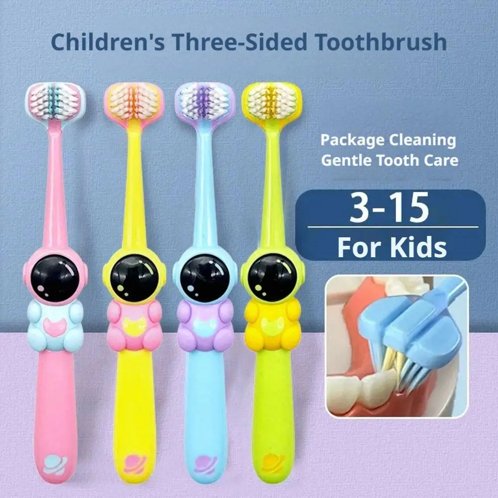 1pcs Children Toothbrush Three-sided Soft Bristle Teeth Whitening Brushes For 3-12 Years Old Kids Toothbrushes Dental Oral Care