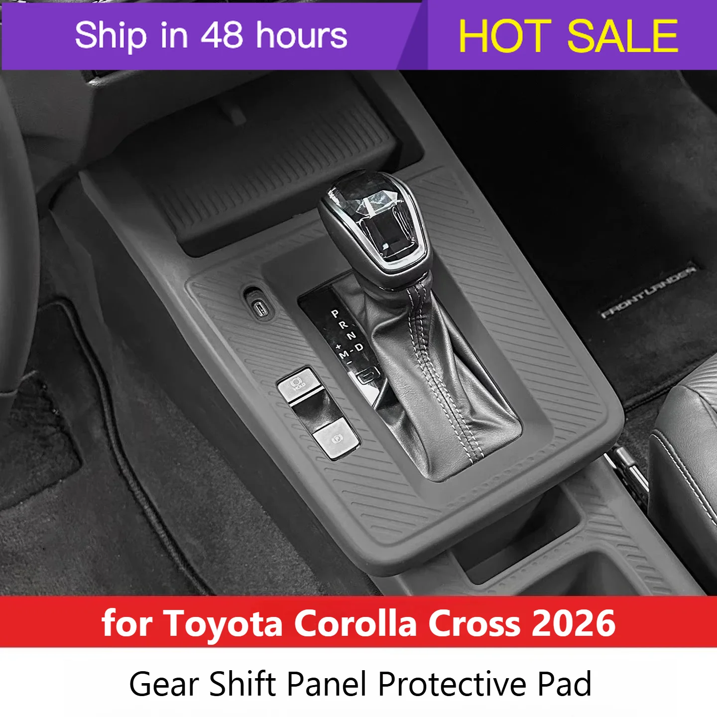 Center Console Silicone Pad for Toyota Corolla Cross 2026 Gear Shift Panel Protective Pad Anti-scratch Cup Holder Anti-Slip Mat
