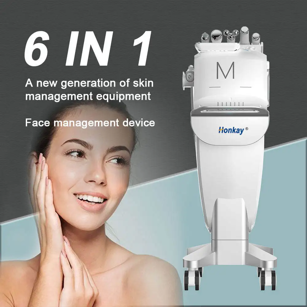 6-in-1 Hoge kwaliteit M6 Hydra Microdermoabrasie Gezichtsreiniging Hydro Facial Jet Peel Anti-aging Huidverzorging Schoonheid Gezichtsmachine