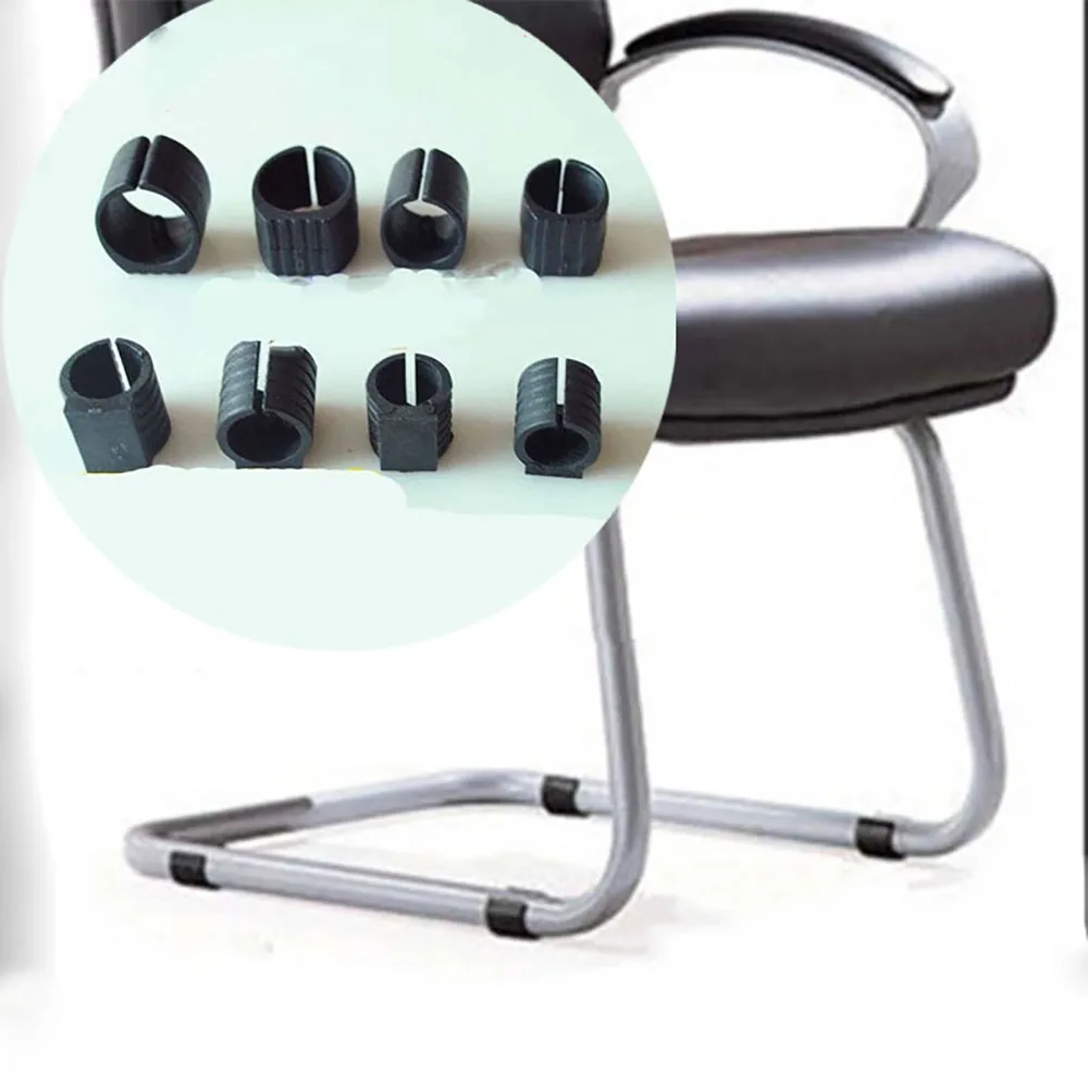 U Shape Plastic Tubing Cap Chair Anti Tilt Foot Glide Stool Leg Damper Bumper Pipe Clamp Cover Office Furniture Hardware Parts