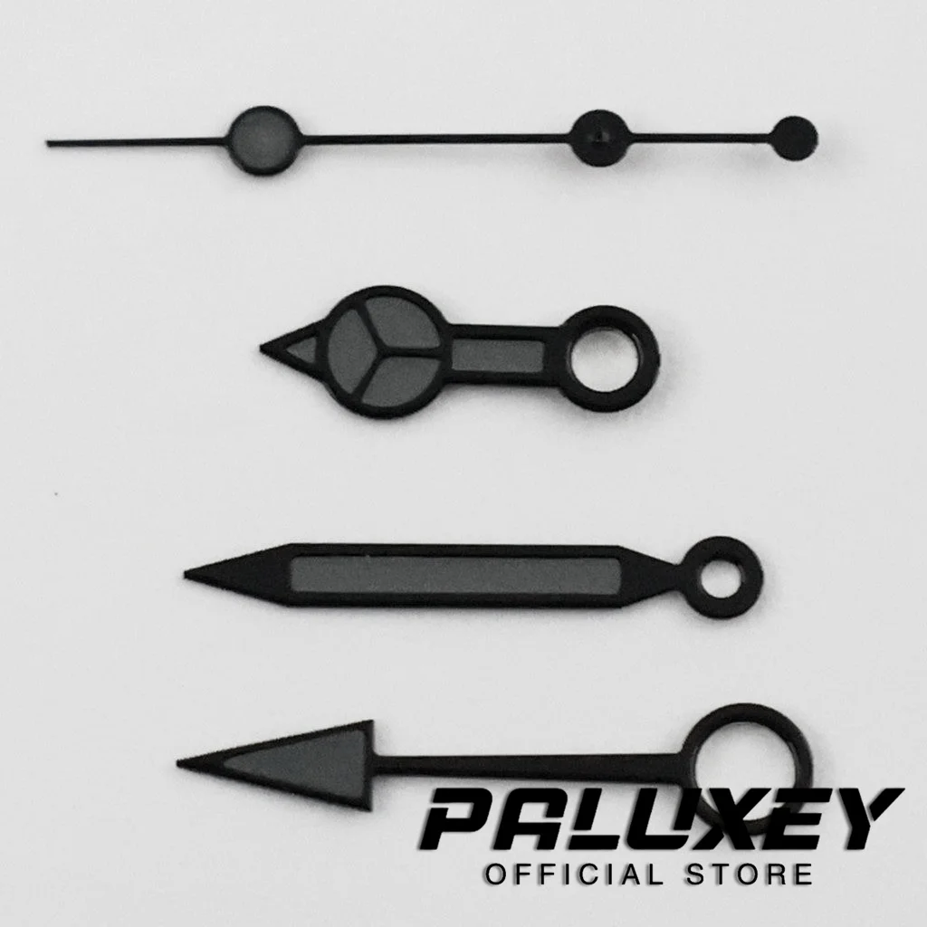 สีดําสีเทา NH34 Ghost GMT มือสี่เข็มมือสีเขียวนาฬิกาส่องสว่างตัวชี้เหมาะสําหรับ NH34A 4R34 การเคลื่อนไหว