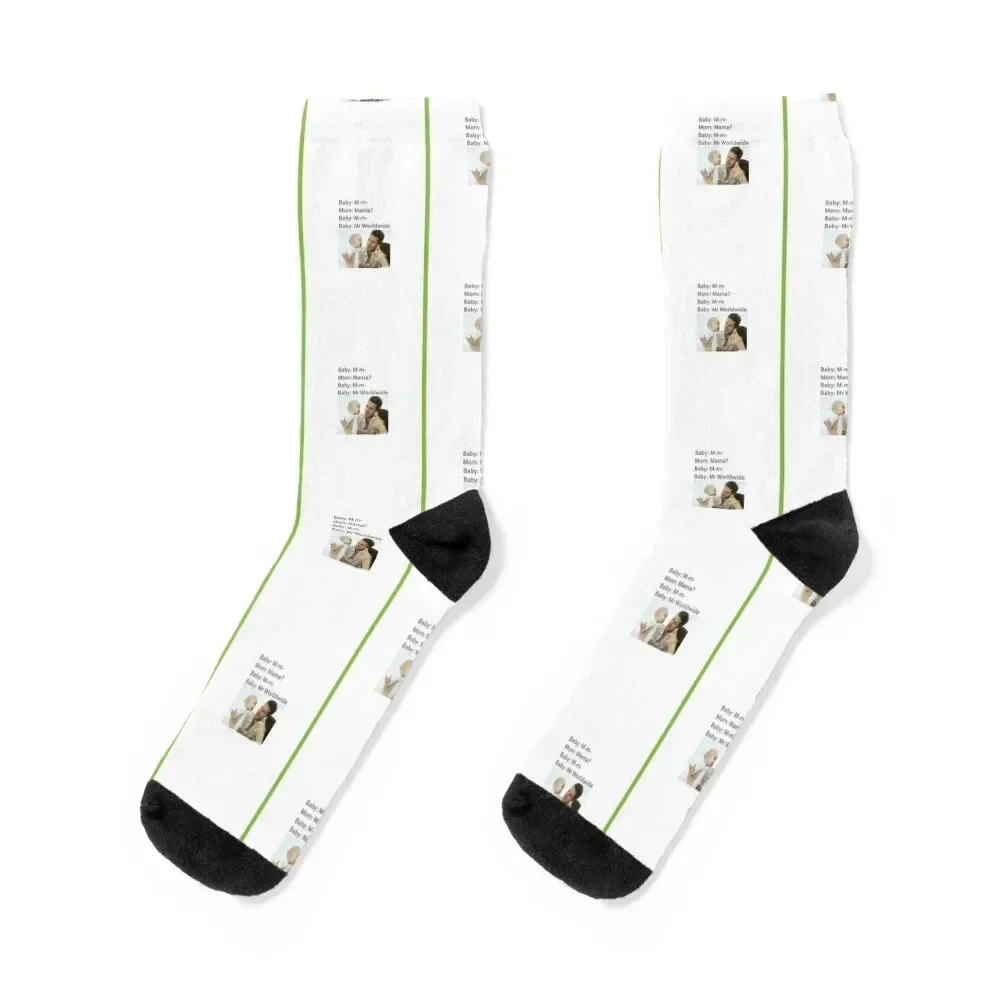 

Mr Worldwide Pitbull Singer Graphic Socks new in's essential shoes Socks Men Women's