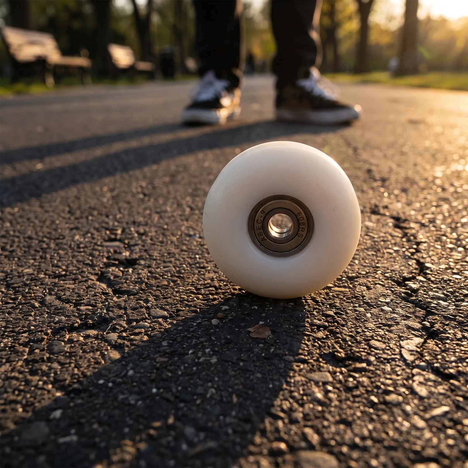 2Pcs White Inline Skate Wheels 95A PU Wear Resistant Roller Replacement Bearing Skate Wheels for Training Hard Shell Skating