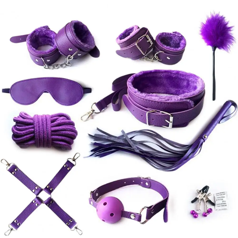 1 Set Sexy Bondage Sex Toys Alternative Binding Webbing Plush Passion Education Fun Toy Set Adult Sex Products