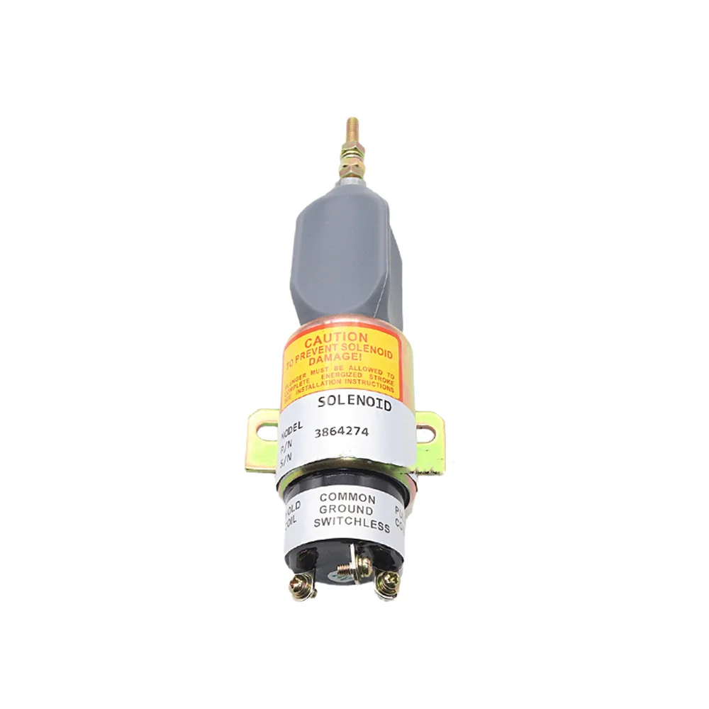 For 3864274 Liugong Shanzhong  JCM921 913 916 924 Fuel Stop Valve B5.9 Flame Extinguisher Solenoid Valve Excavator Parts