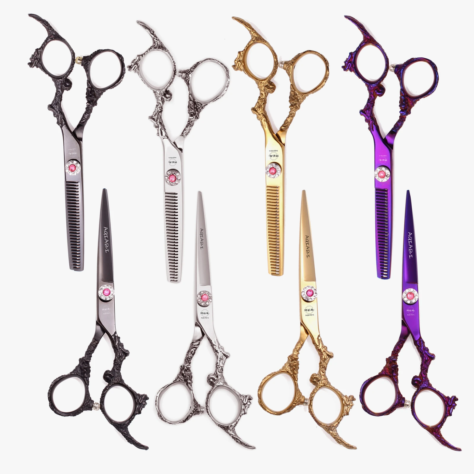 6.0 ''profession elle Haars chere 440c Japan Stahls chere Schere Friseur Ausdünnung Salon Friseur & Home Drops hipping a9005 – Detail 1
