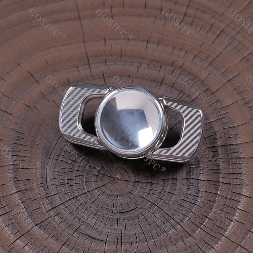 Roestvrij staal tweebladige Fidget Spinner Angst Relief Gadgets Fidgeting Spinners Gyro Fidget Speelgoed Volwassenen Metaal