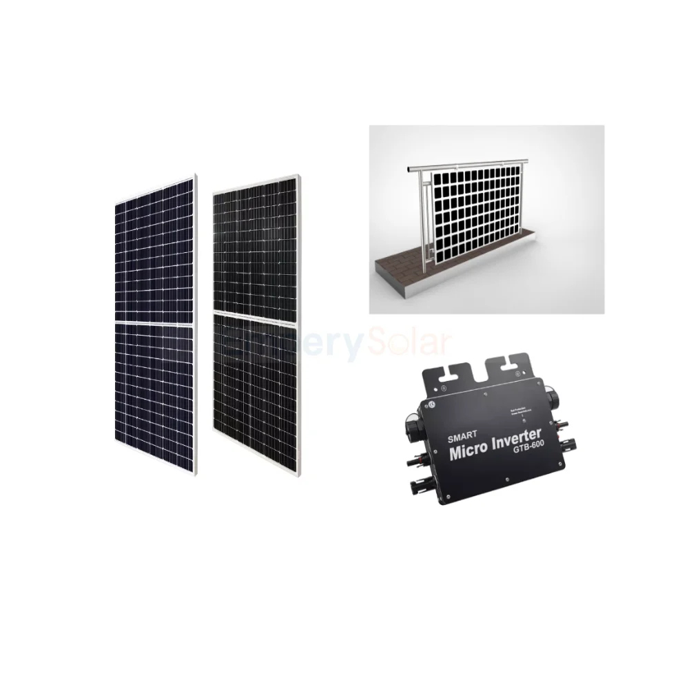 Plug-and-play Balcony Garden Mini Solar System 800W, Lightweight No Drilling Easy Install