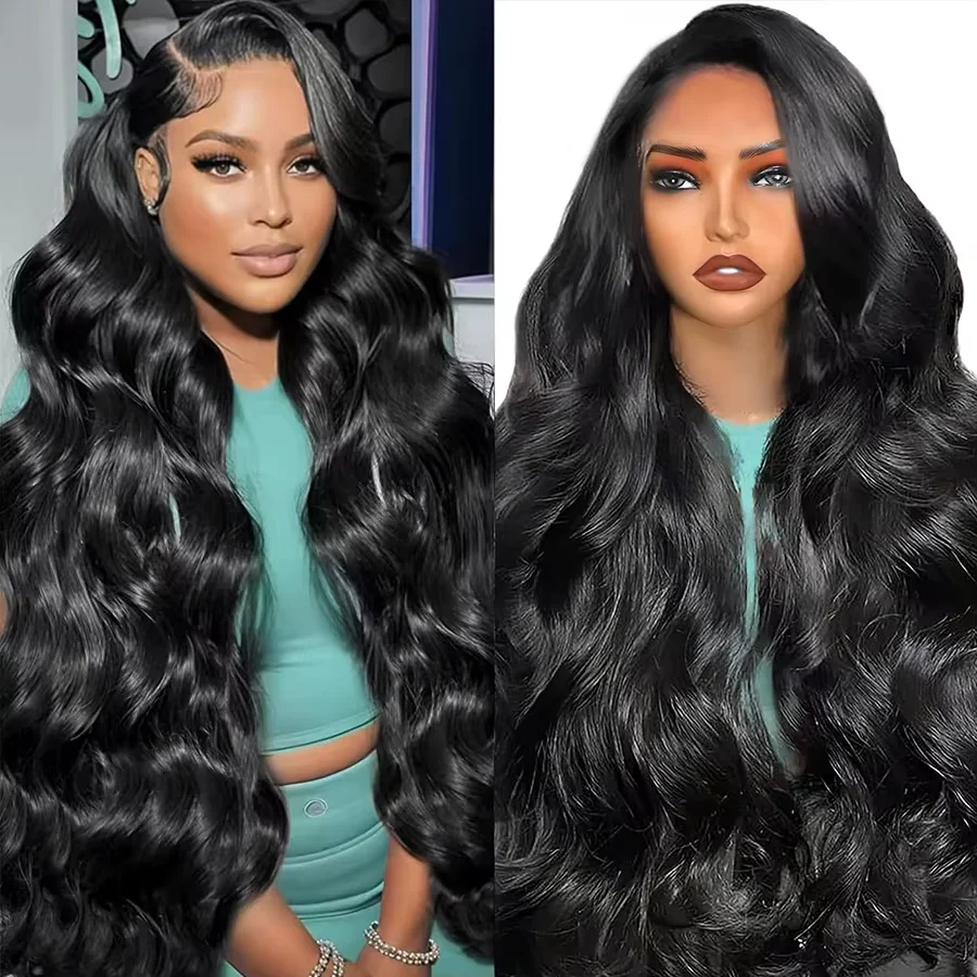 

46-дюймовые парики с волнистыми волосами (Body Wave), плотность 220, с кружевной передней частью 13x6, 7x6, без клея, предварительно выщипанные, из бразильских человеческих волос, парик с кружевной передней частью 13x4 360 HD