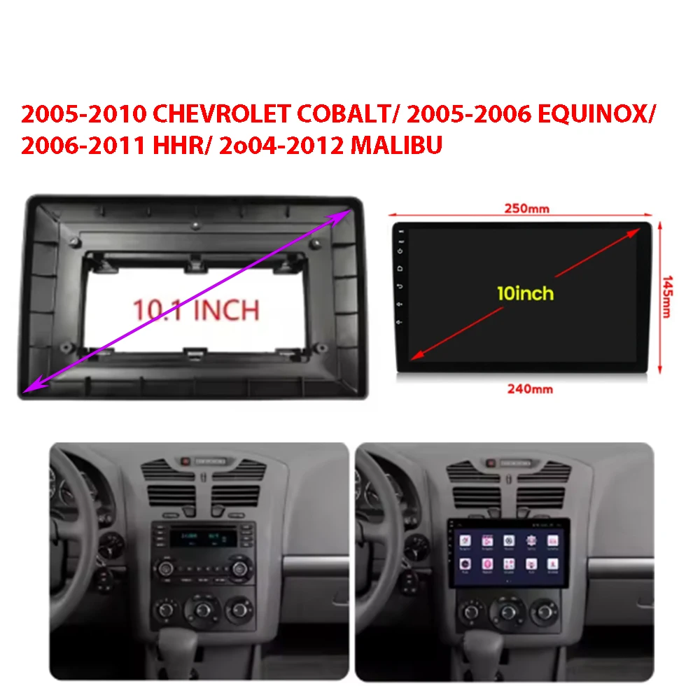 

10inch For 2005-2010 CHEVROLET COBALT/ 2005-2006 EQUINOX Car Radio Stereo 2Din Head Unit GPS MP5 Android Player Fascias Frame