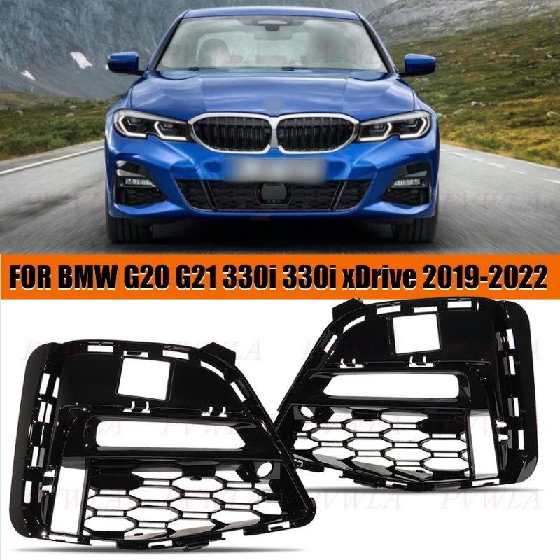 

Front Bumper Fog Lamp Frame Grille Cover For BMW G20 G21 330i 330i xDrive M Sport 2019 2020 2021 2022 51118069371 51118069372