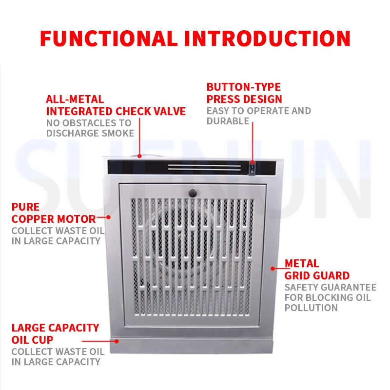 Mini Range Hood Side Suction Range Hood Kitchen Range Hood Single Stove Range Hood Cooker Hood  Exhaust Fan Lampblack Machine