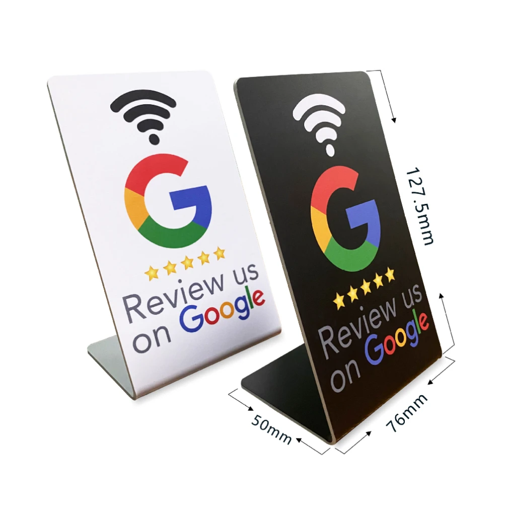 

100pcs PVC Google Reviews NFC Stand Table NFC Google Review Display