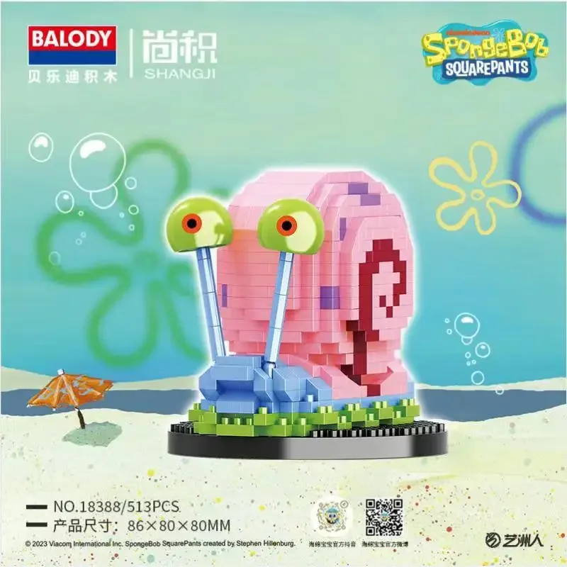 Balody Anime SpongeBob SquarePants Micro particles Block City Patrick Star Squidward Building Blocks Toys For Kids Holiday Gifts