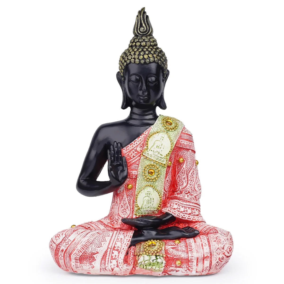 Resin Handicraft Buddhism Statue of Buddha Meditation Figure Sculpture Hindu Sitting Decorative Figurines Home Decoration