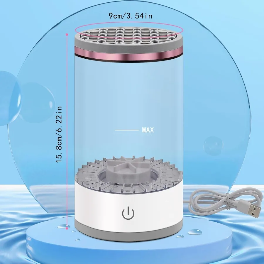 Elektrische Make-up-Pinsel-Reinigungsmaschine: Tragbare Gesichtsschönheitspinsel, Reinigungsmixer mit Silikonhalter, Gesichtspflege-Werkzeug zum Waschen