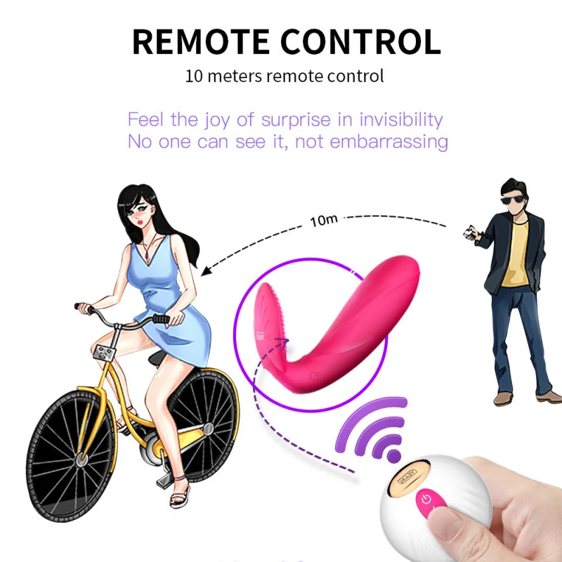 Wireless remote control female outdoor wear vibrating egg clioral excitement vaginal dilator women's masturbation tool