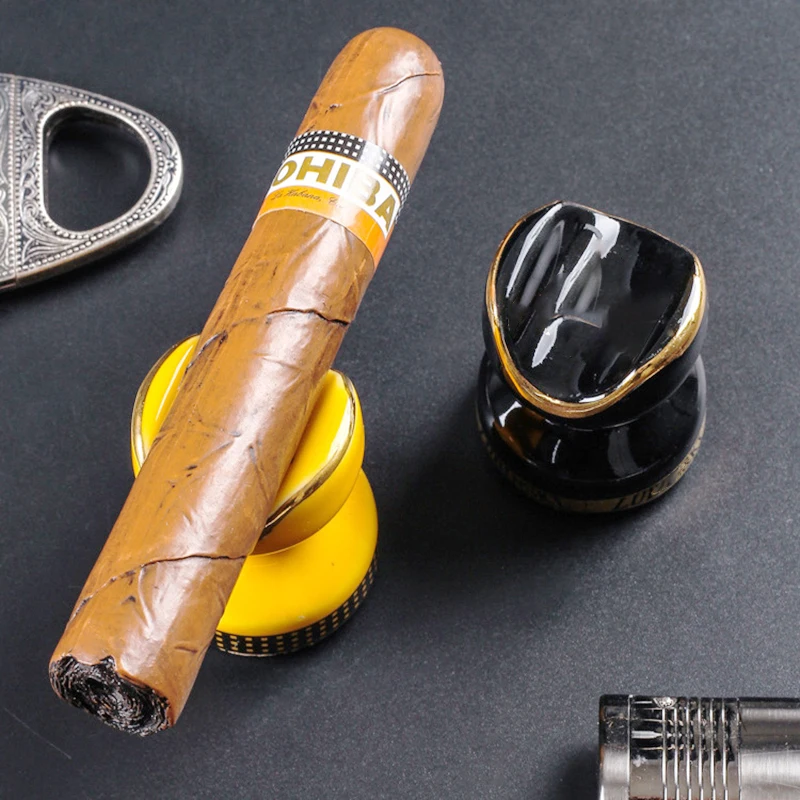 

Ceramic Cigar Stand Holder Cigar Display Stand Rack Holder Mini Travel Cigarette Cigar Rack Ashtray Holder Smoking Accessories