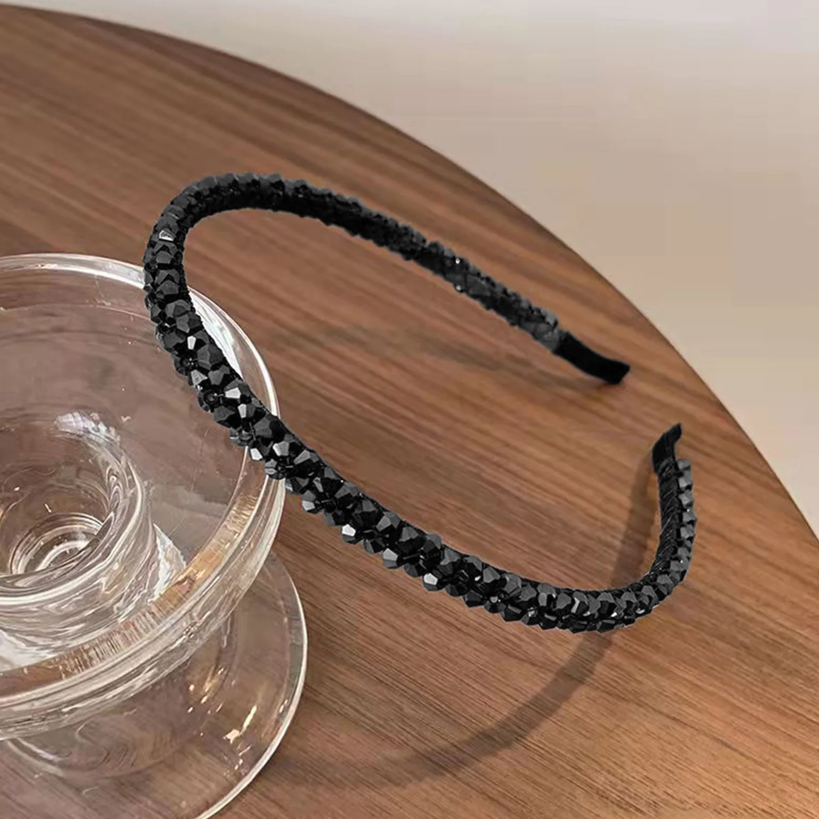 Mode Mädchen Voller Kristall Perlen Stirnbänder Stein Haarbänder Für Frauen Mädchen Haar Schmuck Elegante Frauen Kristall Stirnbänder