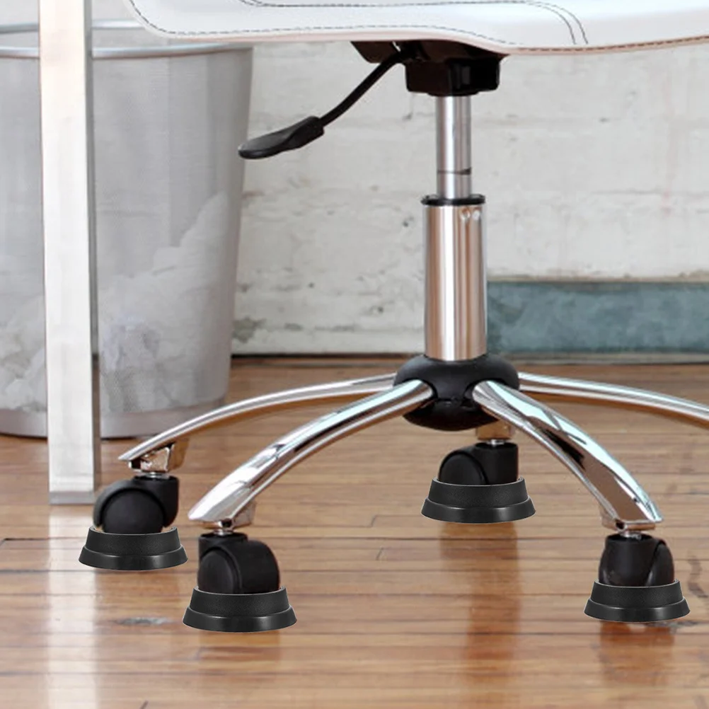 

8Pcs Furniture Wheel Stoppers Rubber Non Slip Round Caps for Rolling Furniture Chair Leg Floor Protectors Anti Slip Foot Pad