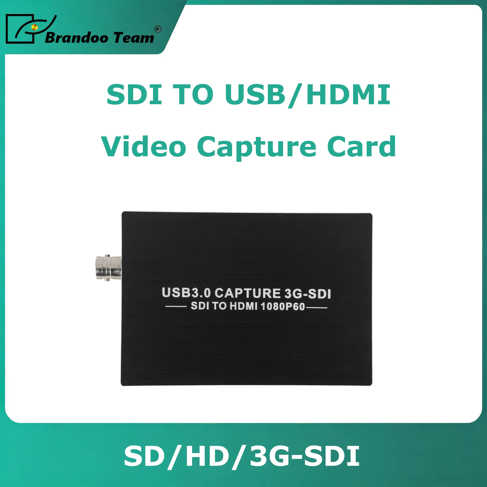 3G-SDI Video Capture Card SDI to HDMI USB 1080P Video Grabber with Audio for CCTV Camera Broadcast Live Recording