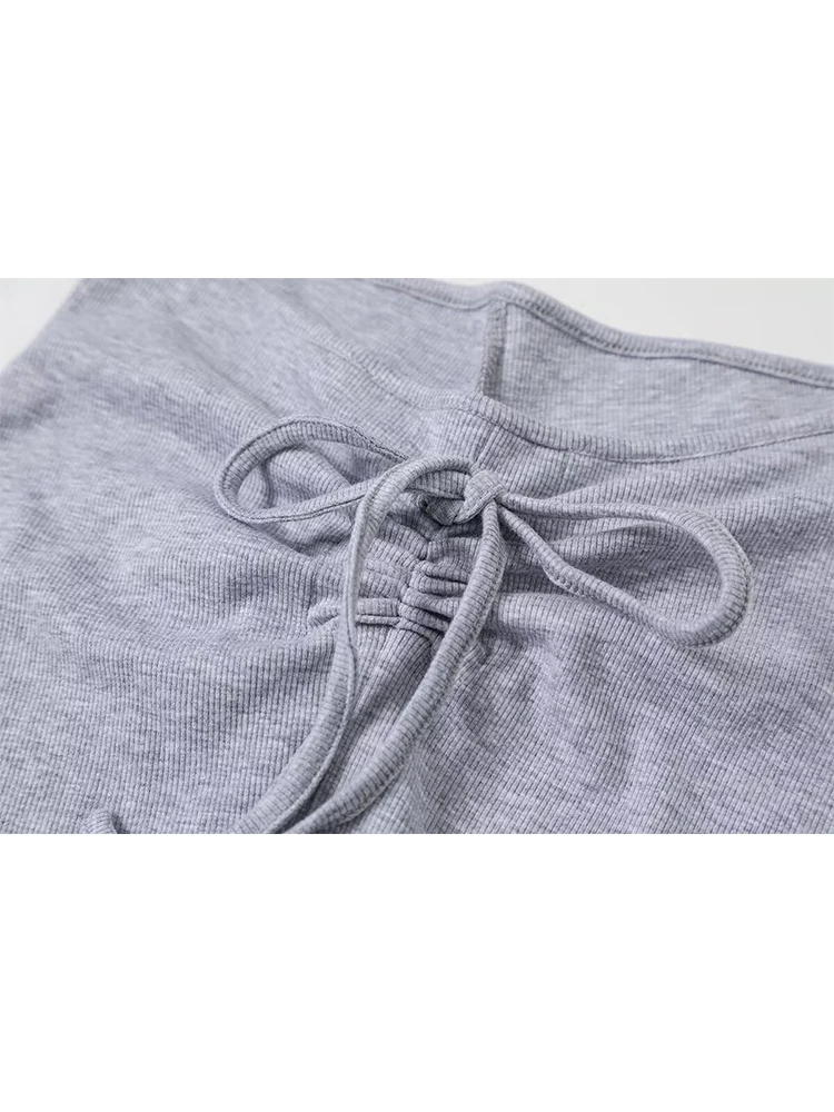 

Американская плиссированная юбка с высокой талией и завязками, женская цветная облегающая длинная юбка, сексуальный выбор кардио для блоггеров