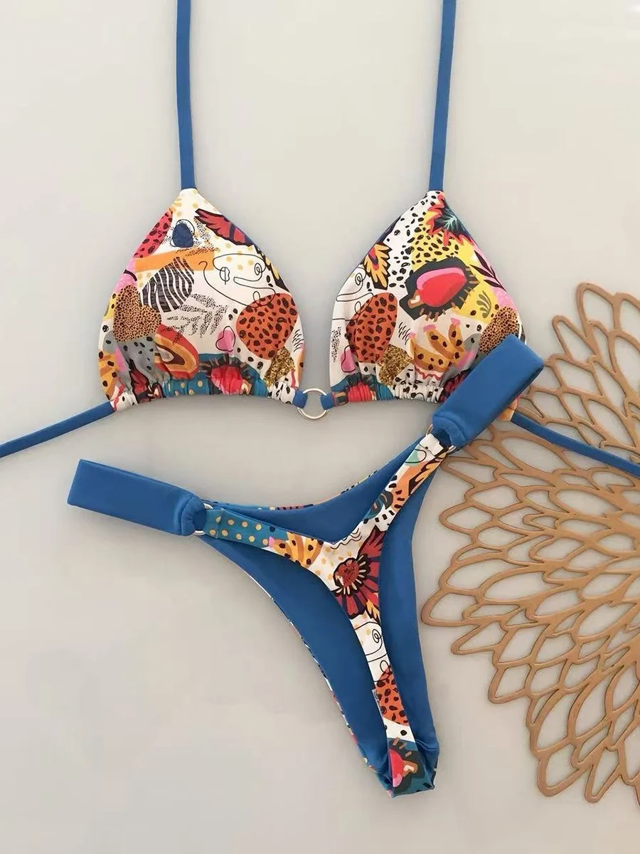 

Micro Bikinis 2026 New Print Swimwear Women Swimsuit Sexy Brazilian Bikini Set Beachwear Bathing Suit Brazil biquini Female