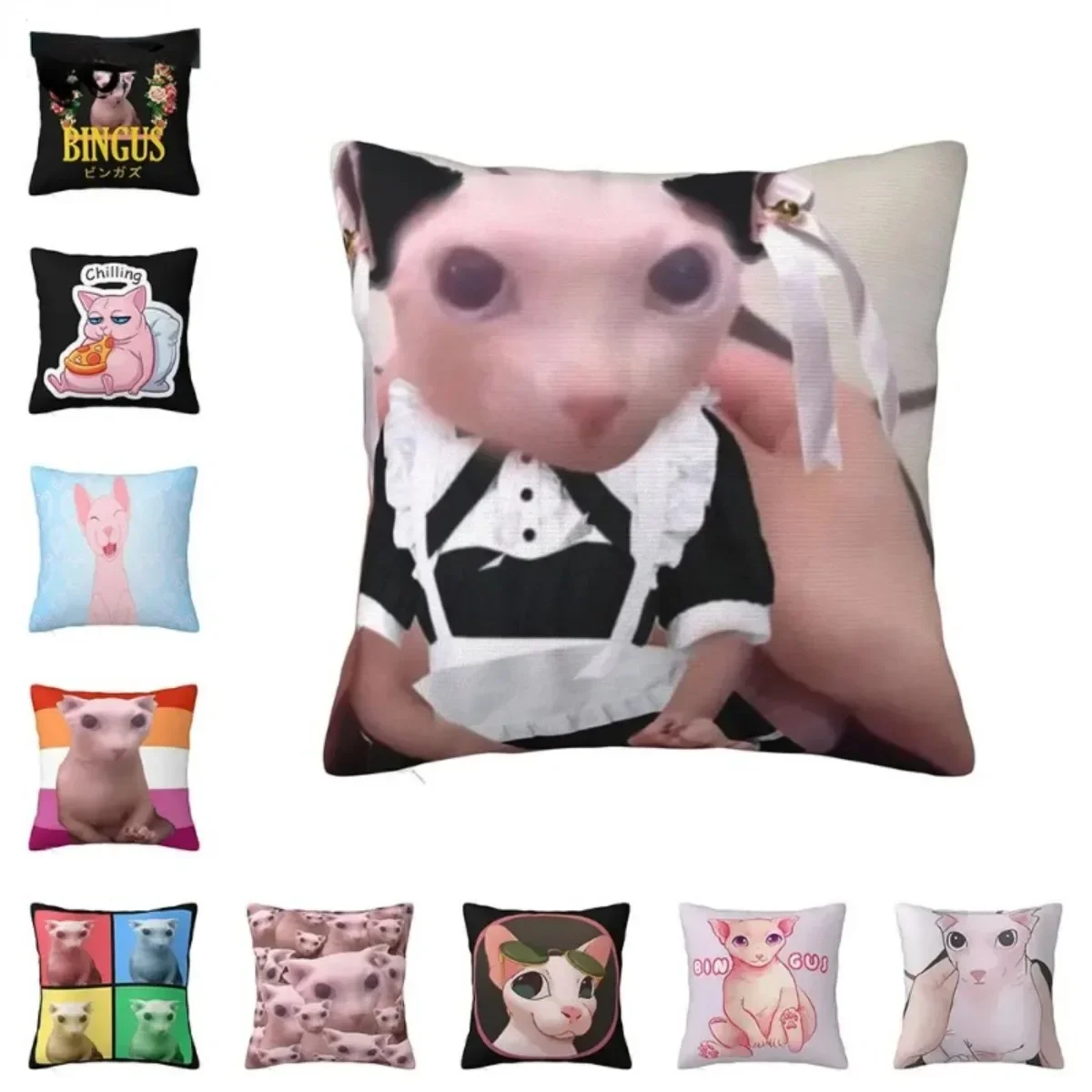 

3D Bingus Pillows Big Text Throw Cover Dakimakura Cushion Pillowcase Decorative Pillow Case Pillow Cover Polyester Cushion Home