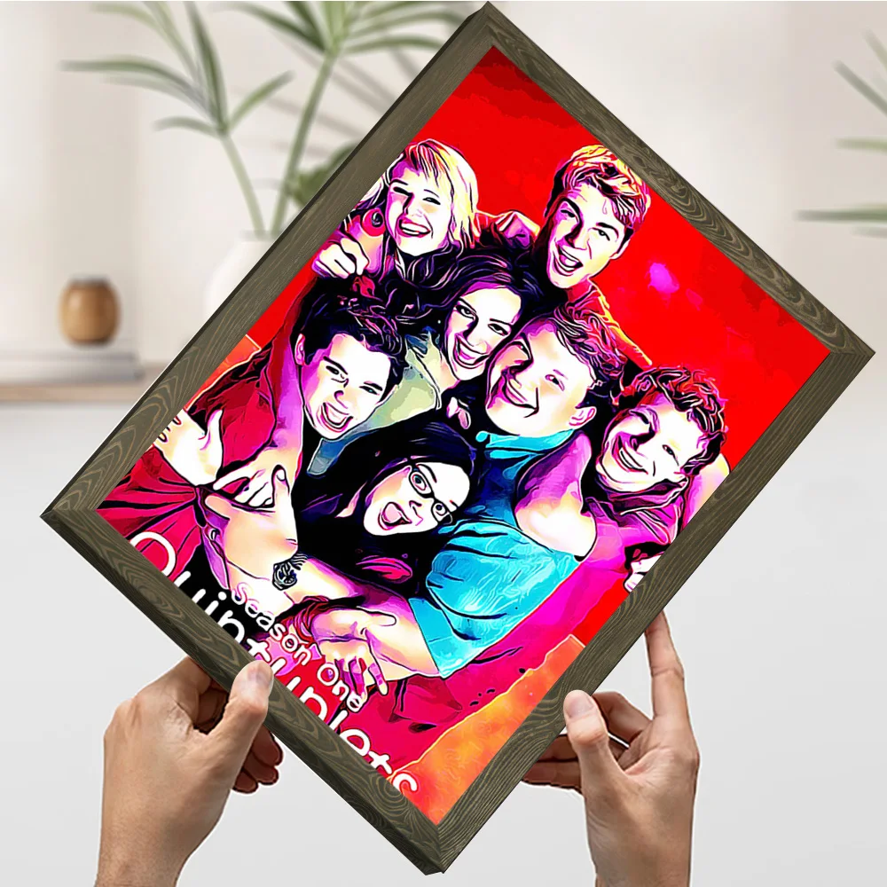 ملصق Quintuplets لوحة قماشية مطبوعة قابلة للتخصيص للصور جدار الفن ديكور المنزل غرفة فاخرة تزيين الداخلية #3