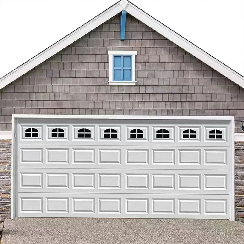 

Автоматические секционные гаражные ворота с изоляцией, дизайн для наружного оформления виллы.