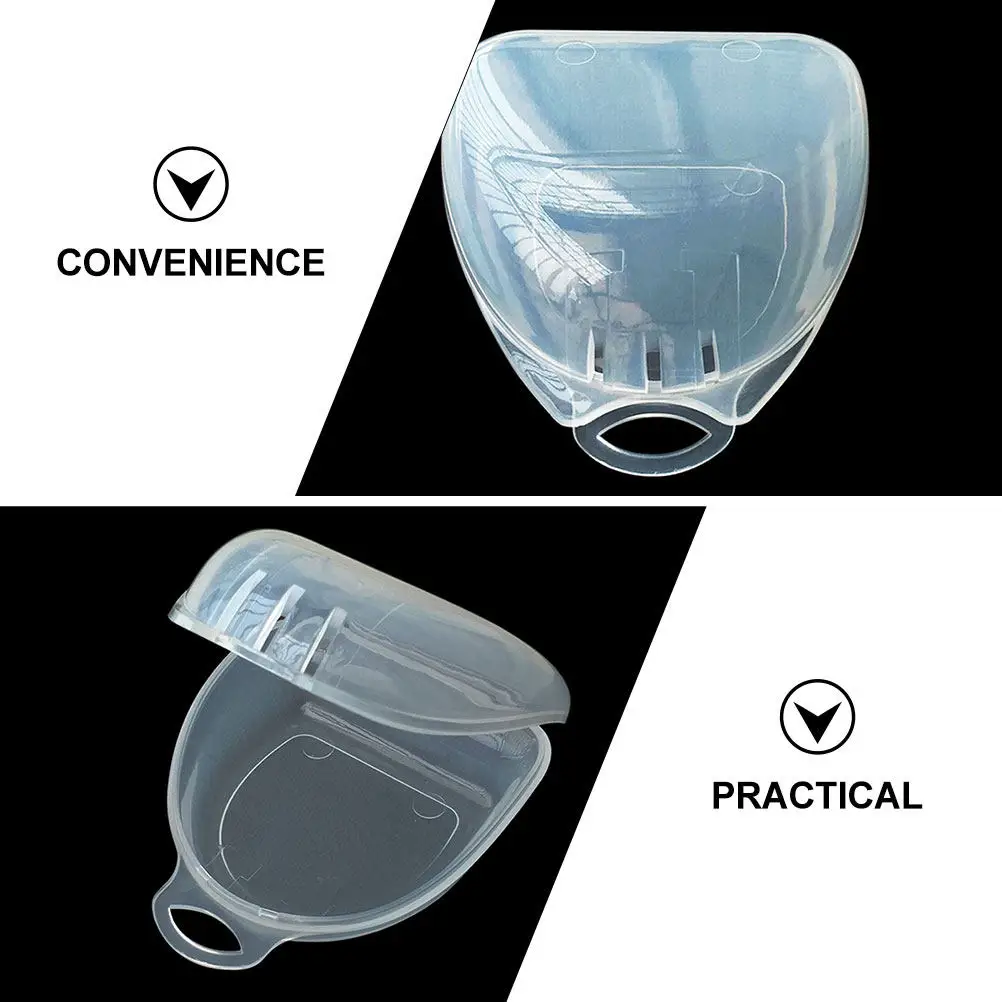 5Pcs Simple Elegant Denture Storage Boxes Portable Tooth Holder Cases for Braces Orthodontic Appliances Denture Care Travel Use
