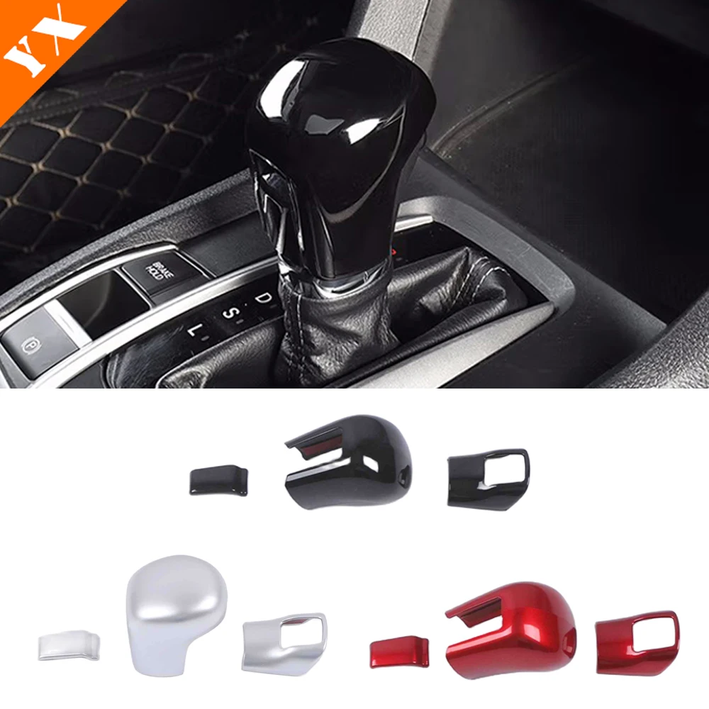 

2021-2023 For Honda HRV Vezel Accessories Car Gear Shift Handle Knob Frame Decor Sticker Cover Matte Carbon Red Garnish Trim