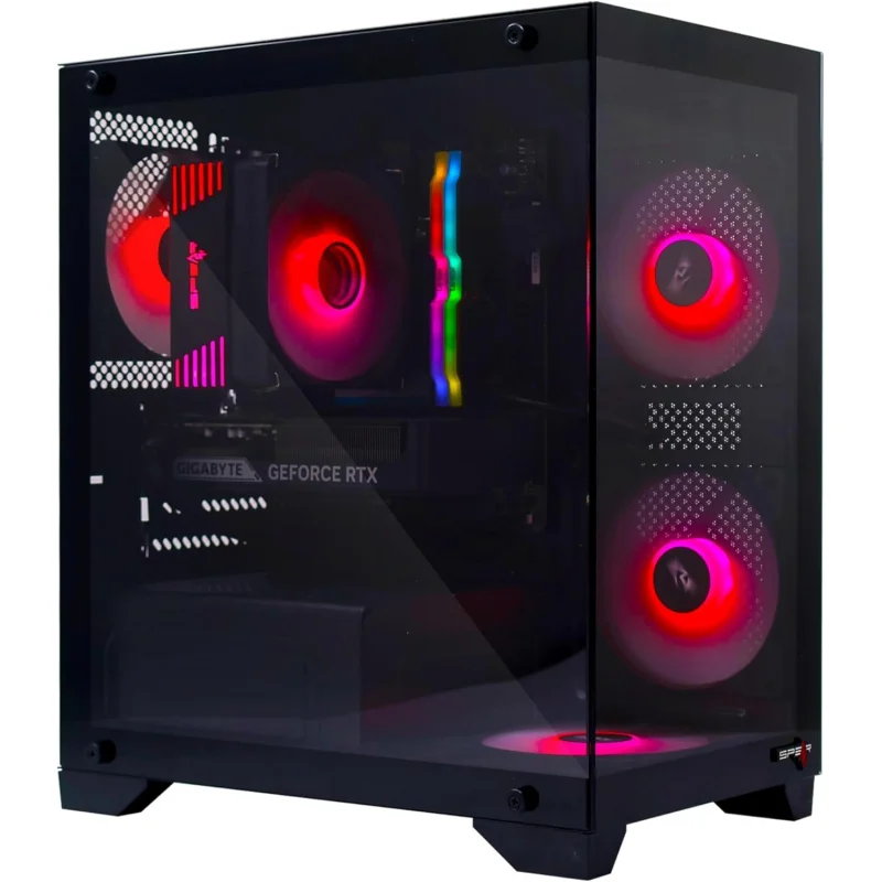 Gaming PC – Core i5-14400F, RTX 5060Ti 8GB, 16GB DDR5, 1TB NVMe SSD 3300MB/s, 700W PSU, ARGB mATX Case with 4 ARGB Fans & Remote
