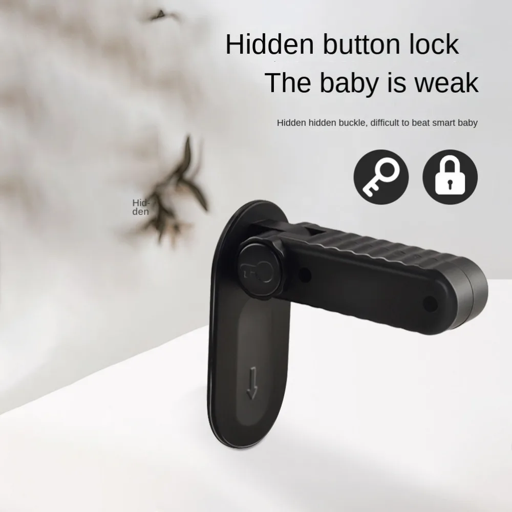Protection Equipment Baby Safety Locks Self Adhesive No Hole Door Handle Locks Multipurpose Plastic Children Security Protector