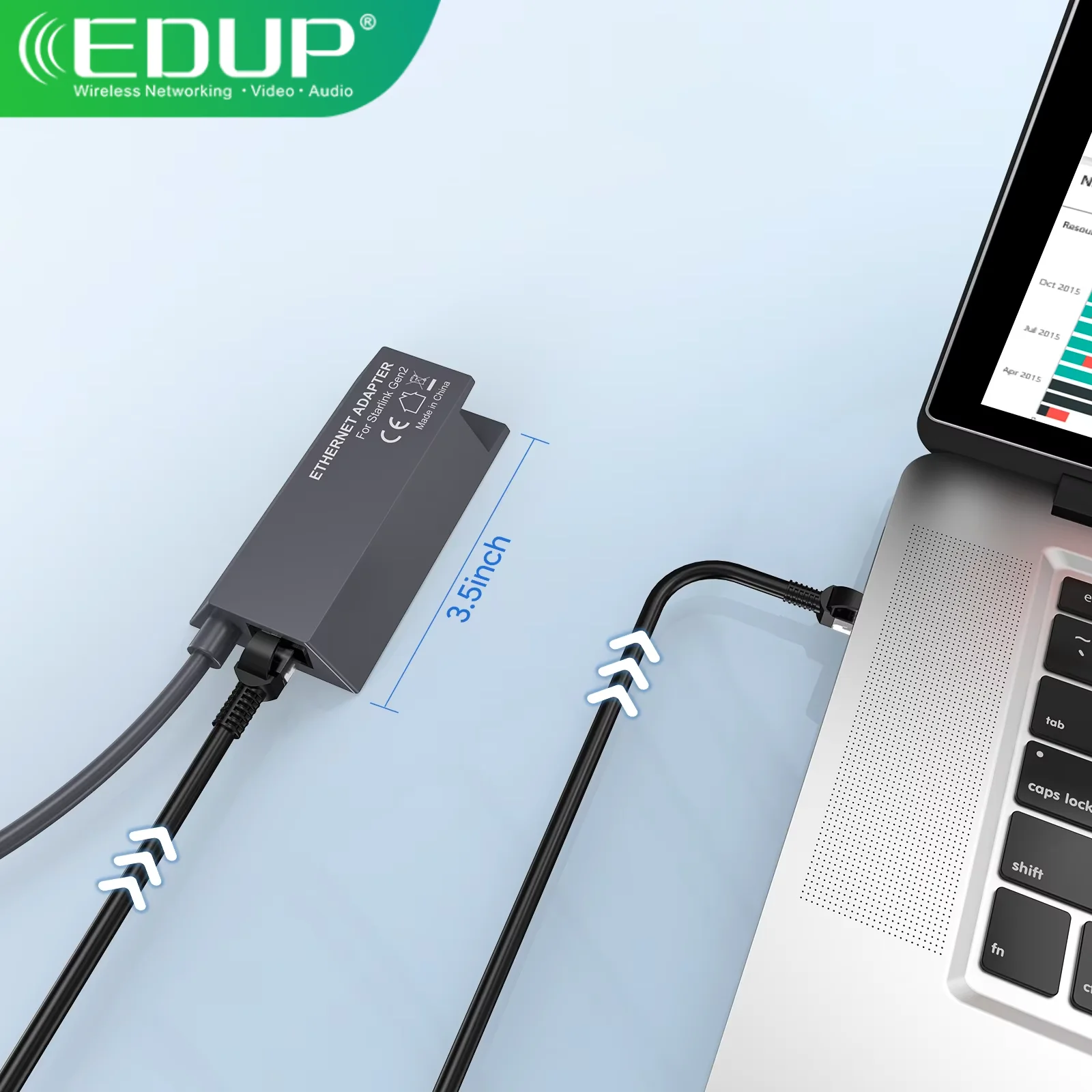 

EDUP SK0021 Starlink Ethernet Adapter Heavy Duty High-Speed Wired Connection Stable Fast Internet with Multi Device Support