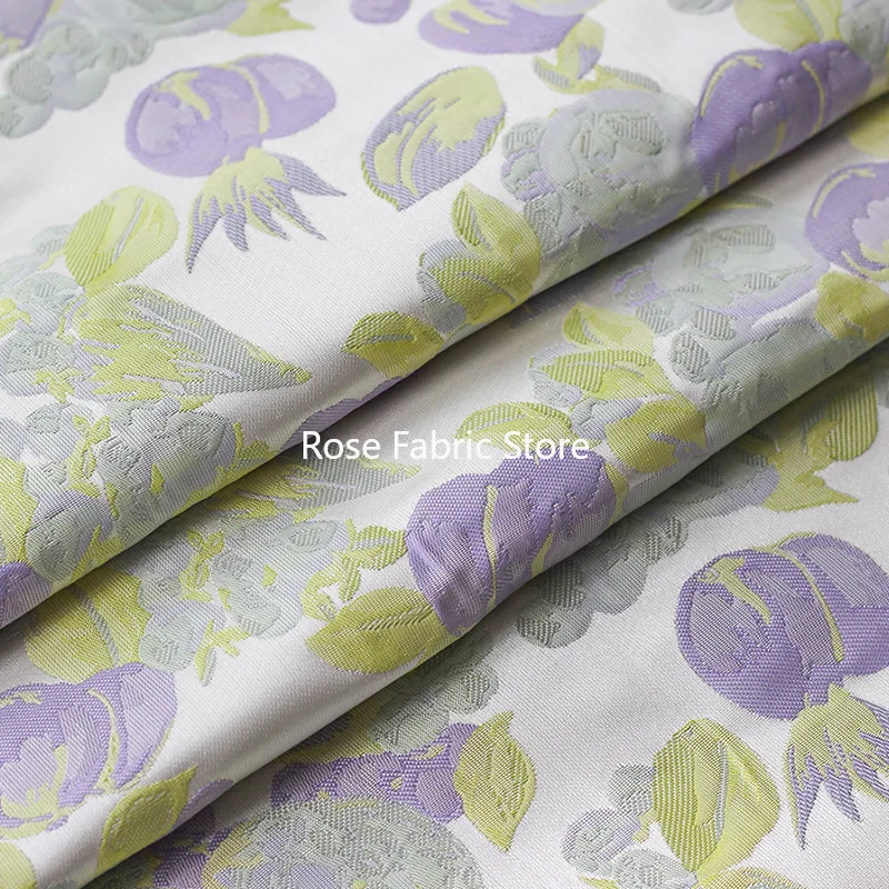 1 meter Mint Green Relief Texture Yarn Dyed Jacquard Fabric Women's Dress Skirt Bag Decorative Sewing Fabric