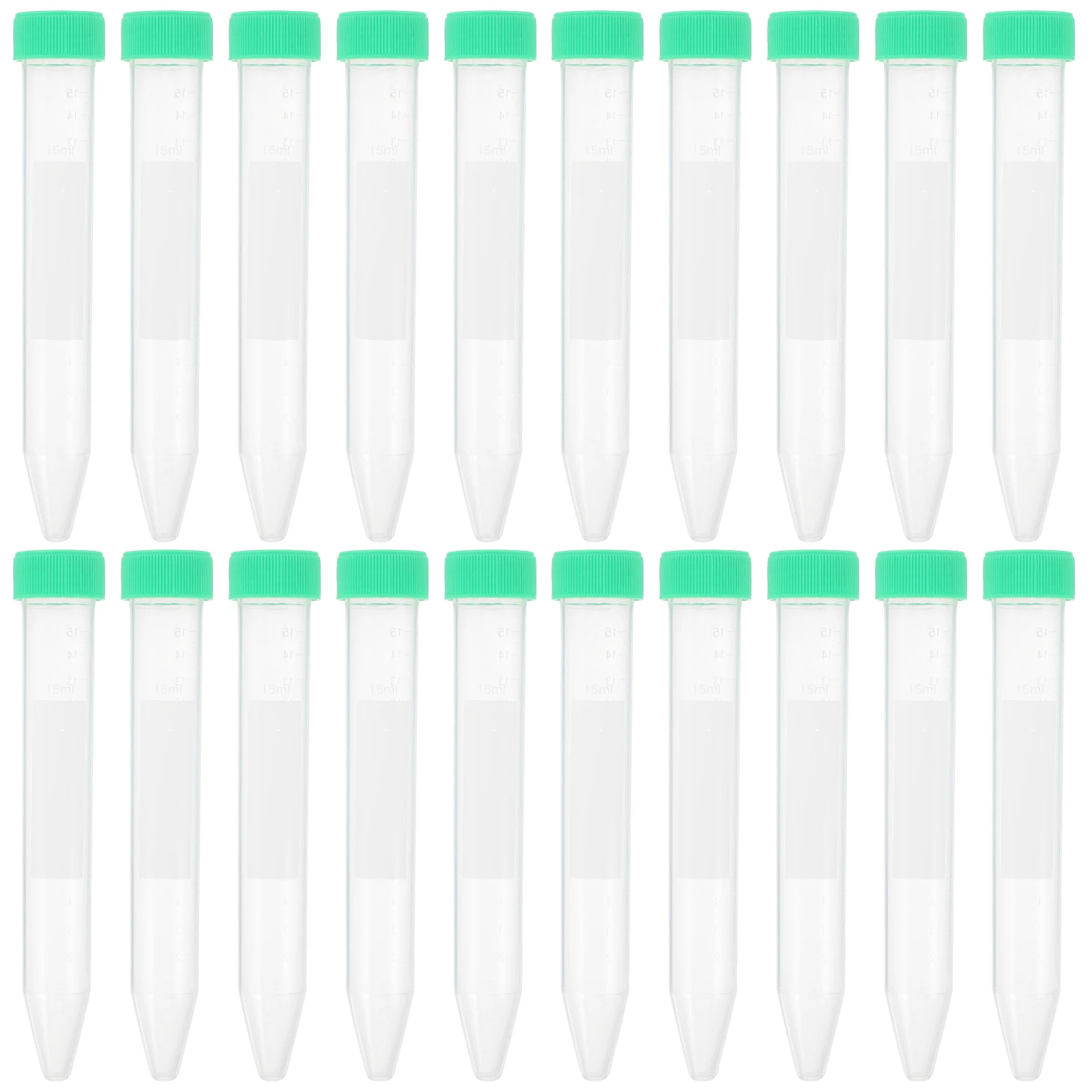 

50pcs Screw Cap Clear Lab Test Tube Tubes Vials High Transparency Test Tube Plastic Graduated