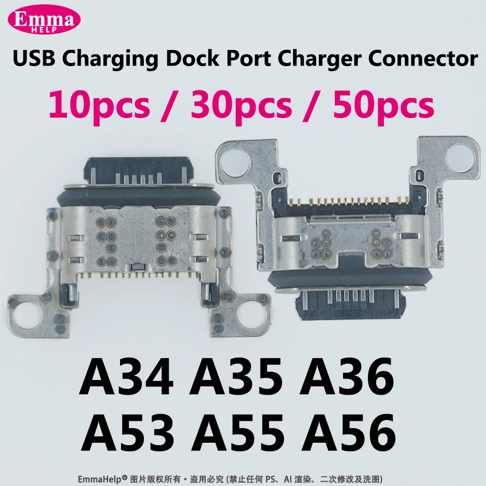 Original USB Charging Dock Port Charger Connector For Samsung Galaxy A53 A55 A35 A34 A36 A56 A556 Type C Jack Socket Plug