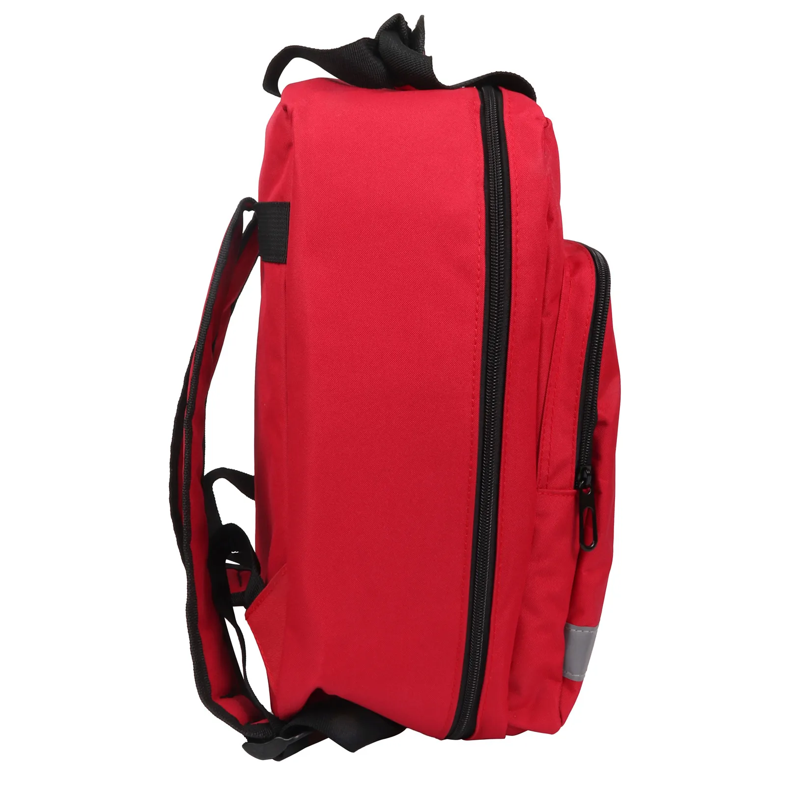 Red Emergency Backpack First Aid Bag Empty Medical First Aid Backpack Treatment First Responder Trauma Bag with Reflective Strip