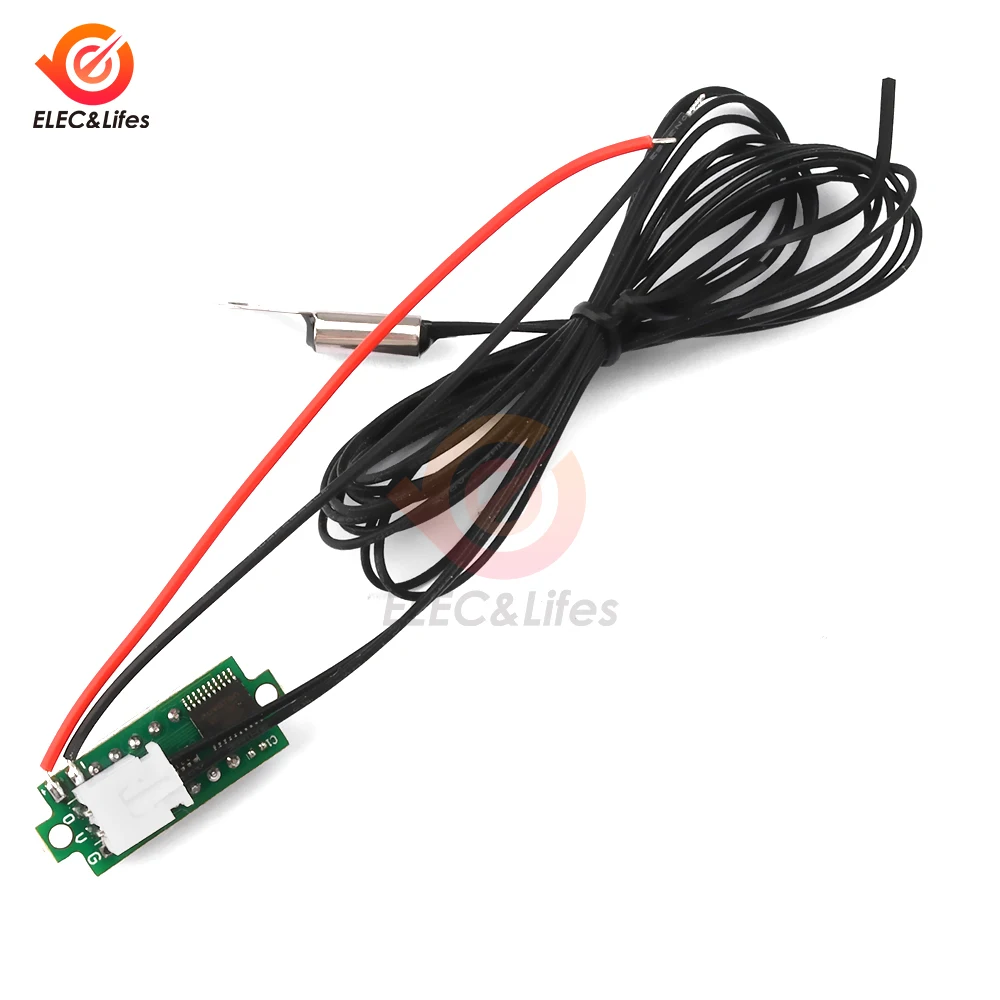 0,28 Zoll LED Digital anzeige Thermometer Temperatur sensor Detektor wasserdichte NTC Metalls onde DC 4-28V -50 ~ 210 ℃/-58 ~ 410 ° C