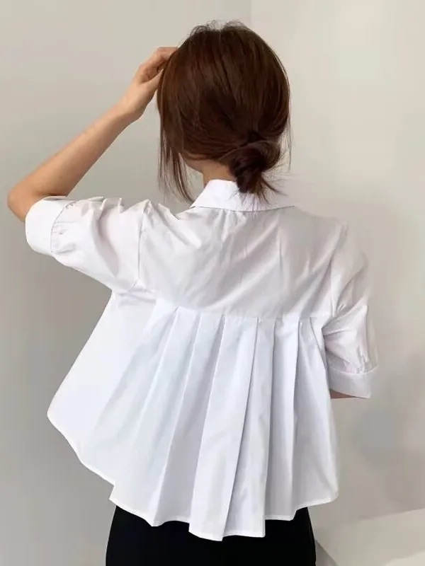 

Сексуальная повседневная свободная кукла ort Sve irt в Корейском стиле, новый дизайн, топ с воротником, дышащая, удобная, из смеси хлопка, летняя...