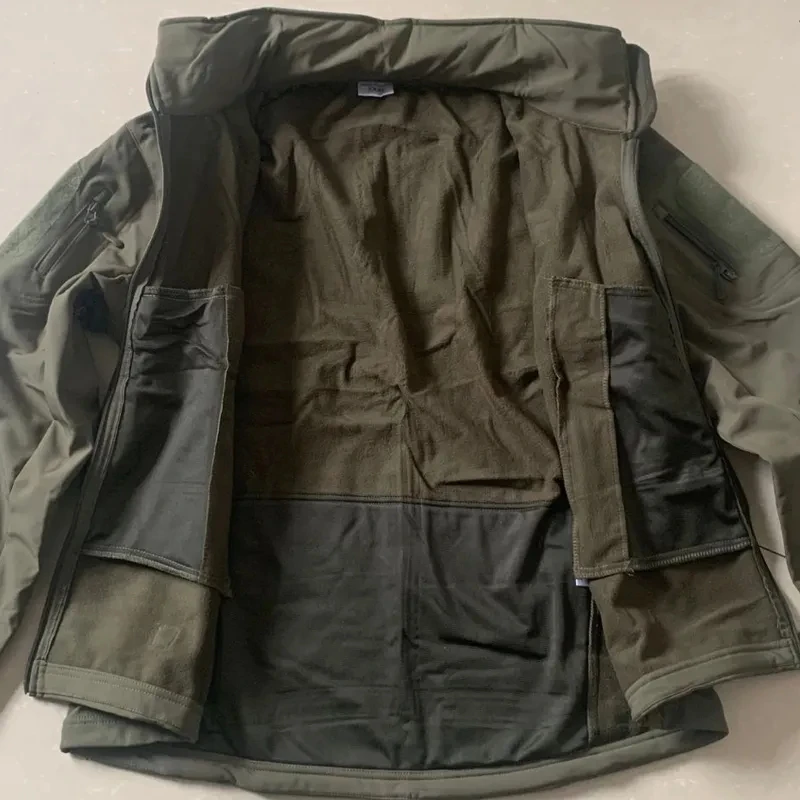 Winter Military Fleece Field Jacket Men Soft Shell Tactical Waterproof Windbreakers Army Combat Coat Hunting Climbing Clothing