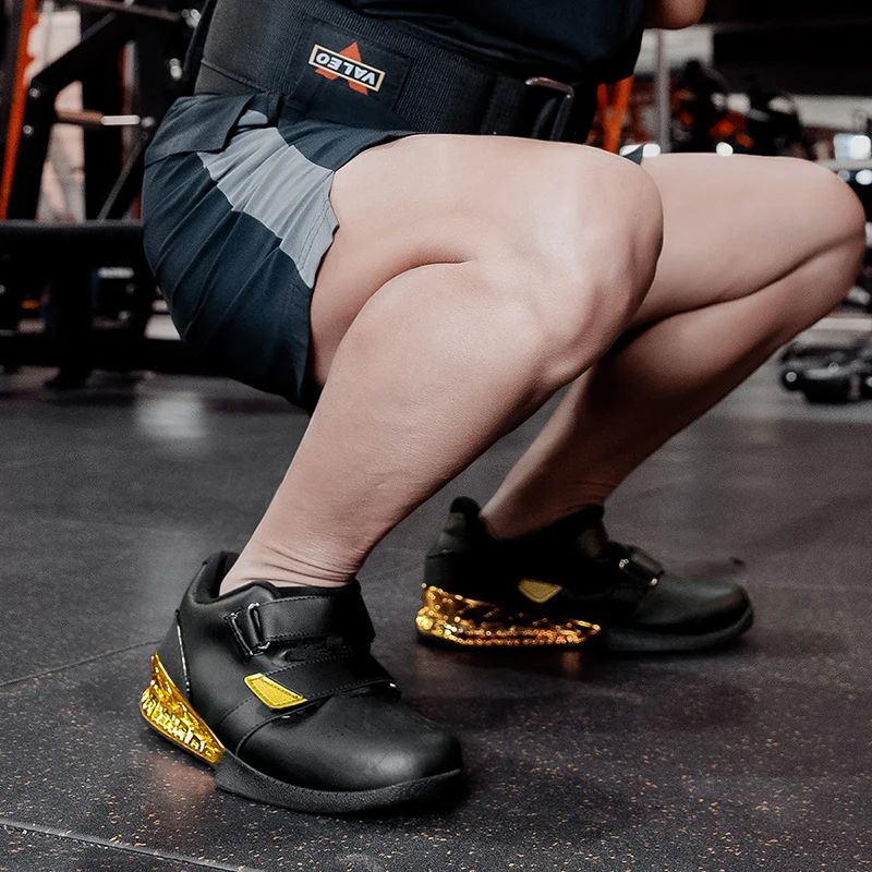 Sepatu Angkat Beban Profesional untuk Pria dan Wanita, Sepatu Squat untuk Powerlifting dengan Sol Karet Anti Selip