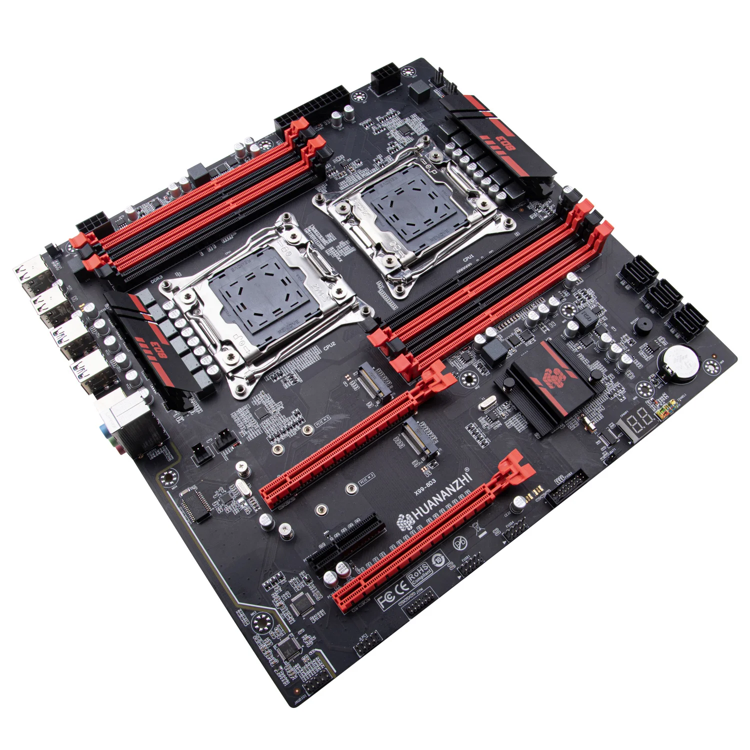 Imagem -04 - Lga 20113xeon Placa-mãe Cpu Dupla Suporte Lga 2673 2676 2666 2678 2696 e5 V3v4 Memória Ddr3 Recc M.2 Nvme ru Huananzhi-x99 8d3