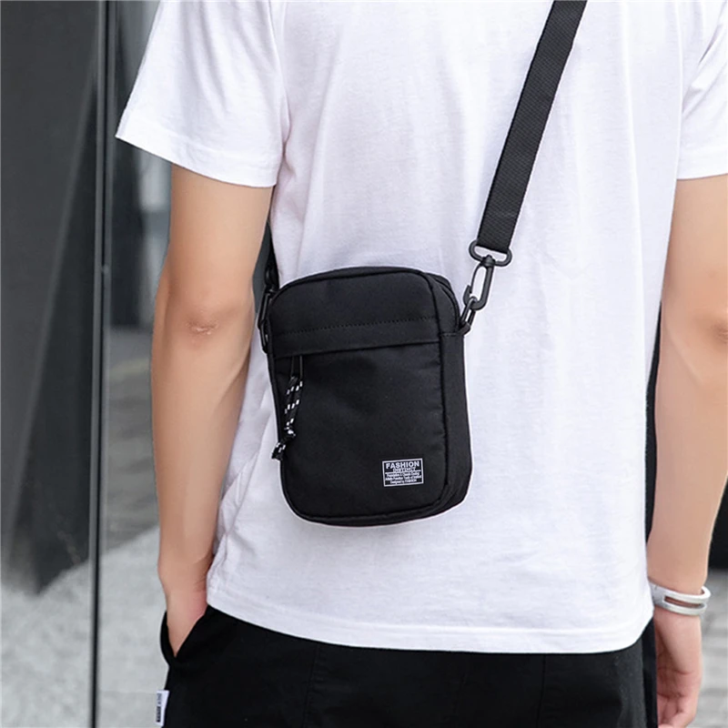 Casual Mini Crossbody Bag Small Men\'s Shoulder Bag Men Diagonal Small Backpack Light Messenger Phone Bag Boy Fanny Chest Pack