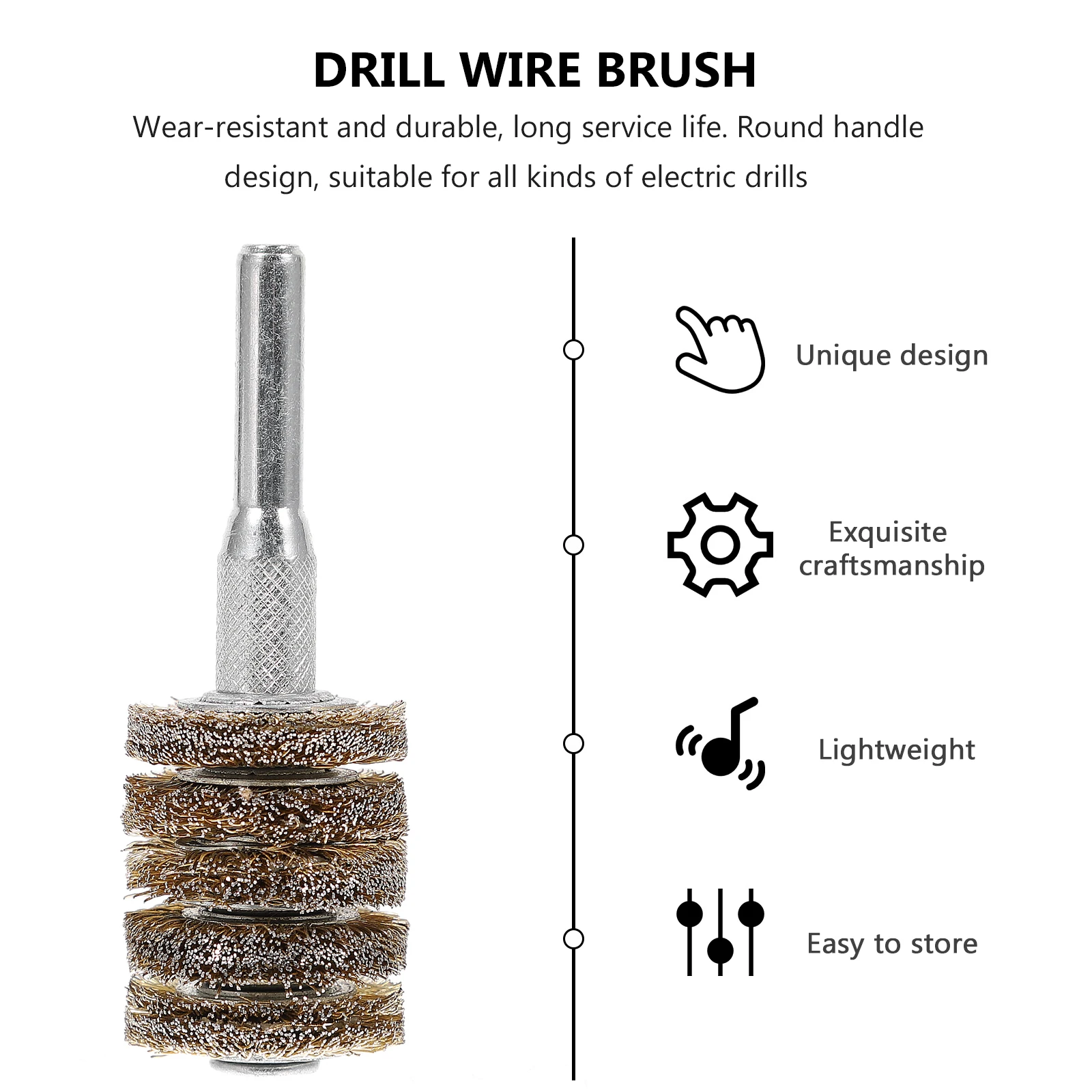 

Rust Removal Wire Brush Electric Drill Brushes Cleaning for Drills Attachment Bit Remover Metal Tools Wirebrush