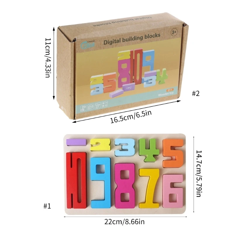 Set blocchi costruzione del numero Puzzle digitale 3D per regalo apprendimento dello sviluppo del cervello del giocattolo impilabile Montessori per bambini