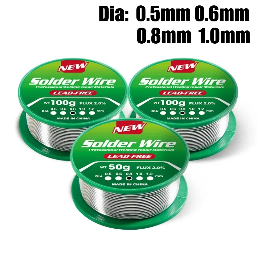 

Бессвинцовая высокочистая припойная проволока Sn99.3 Cu0.7 с низкой температурой плавления, 0.5мм, 0.6мм, 0.8мм, 1.0мм для ремонта электроники