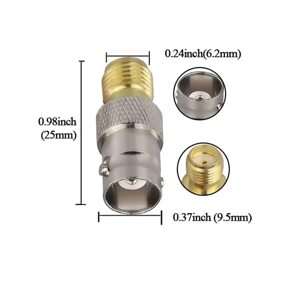 Telecom Parts Copper Connector Adapter BNC Female RF Antenna Converter Straight Coaxial Extension Cable